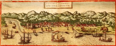Calicut by Georg and Hogenberg Franz (1535 90) Braun