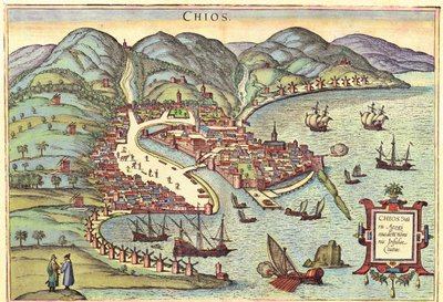Chios, Greece by Georg and Hogenberg Franz (1535 90) Braun