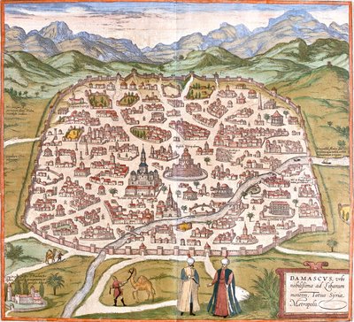 Damascus, Syria by Georg and Hogenberg Franz (1535 90) Braun