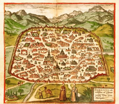 Damascus, Syria by Georg and Hogenberg Franz (1535 90) Braun