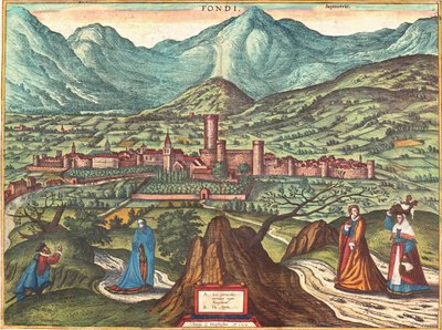 Fondi, Italy by Georg and Hogenberg Franz (1535 90) Braun
