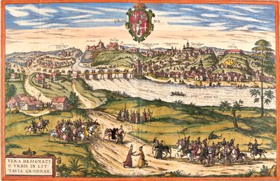 Grodno, Belarus by Georg and Hogenberg Franz (1535 90) Braun