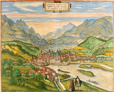 Innsbruck, Austria by Georg and Hogenberg Franz (1535 90) Braun