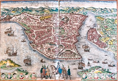Istanbul, Turkey by Georg and Hogenberg Franz (1535 90) Braun