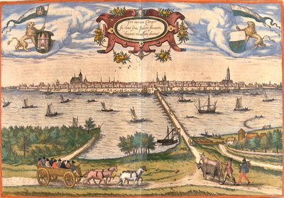 Kampen, Netherlands by Georg and Hogenberg Franz (1535 90) Braun