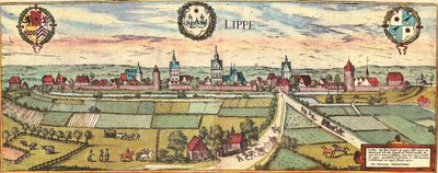 Lippe, Germany by Georg and Hogenberg Franz (1535 90) Braun