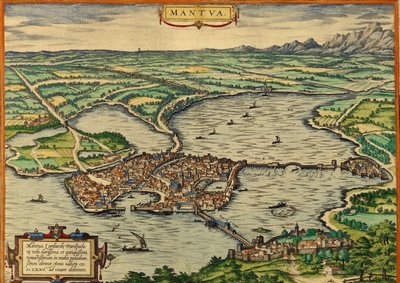 Mantua, Italy by Georg and Hogenberg Franz (1535 90) Braun