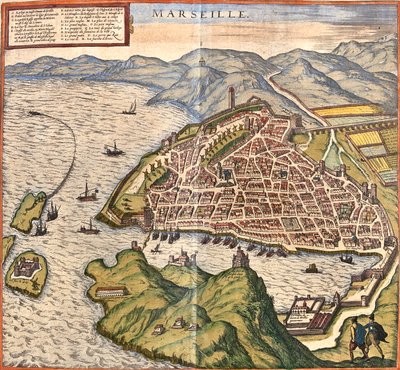 Marseille, France by Georg and Hogenberg Franz (1535 90) Braun