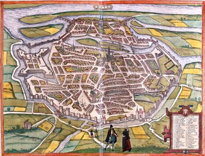 Metz, France by Georg and Hogenberg Franz (1535 90) Braun