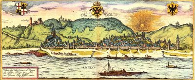 Oberwesel, Germany by Georg and Hogenberg Franz (1535 90) Braun