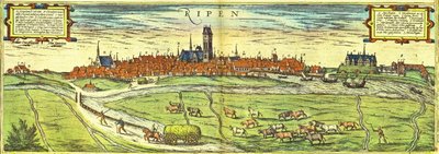 Ribe, Denmark by Georg and Hogenberg Franz (1535 90) Braun