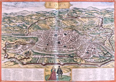 Rome, Italy by Georg and Hogenberg Franz (1535 90) Braun