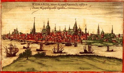 Rostock, Germany by Georg and Hogenberg Franz (1535 90) Braun