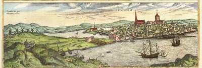 Stockholm, Sweden by Georg and Hogenberg Franz (1535 90) Braun