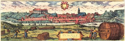 Tubingen by Georg and Hogenberg Franz (1535 90) Braun