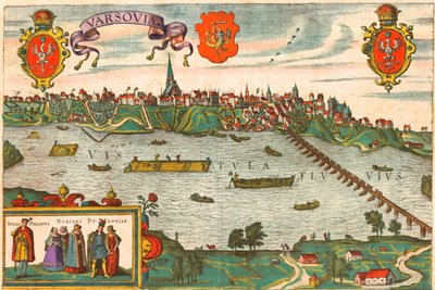 Warsaw, Poland by Georg and Hogenberg Franz (1535 90) Braun