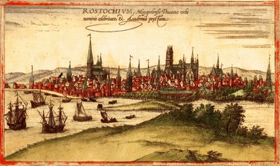 Wismar, Germany by Georg and Hogenberg Franz (1535 90) Braun