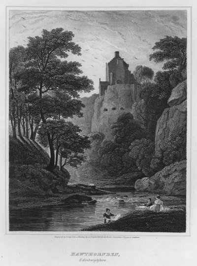 Hawthornden, Edinburghshire by George (after) Arnald