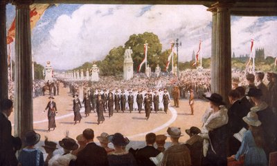 The peace procession in London by George (after) Harcourt