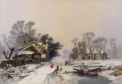 Winter (print) by George Baxter