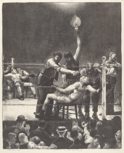 Between Rounds, small, second stone by George Bellows