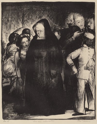 In an Elevator by George Bellows
