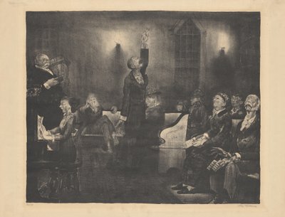 Prayer Meeting, second stone by George Bellows