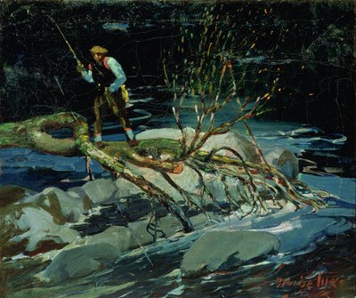 Trout Fishing by George Benjamin Luks