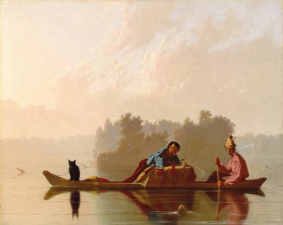 Fur Traders Descending the Missouri by George Caleb Bingham