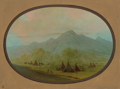 A Small Crow Village by George Catlin