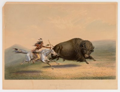 Buffalo Hunt, Chase--no. 5 by George Catlin