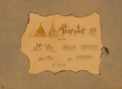 Facsimile of a Cheyenne Robe by George Catlin