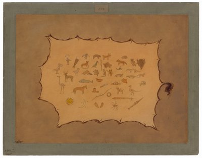 Facsimile of an Ojibbeway Robe by George Catlin