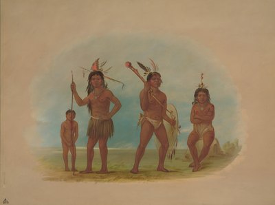 Four Arowak Indians by George Catlin