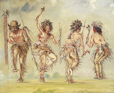 Four Dancers by George Catlin