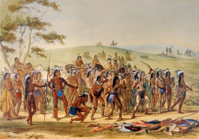 Game of the Arrow by George Catlin