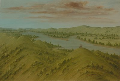 Grassy Bluffs, Upper Missouri, 1861-1869 by George Catlin