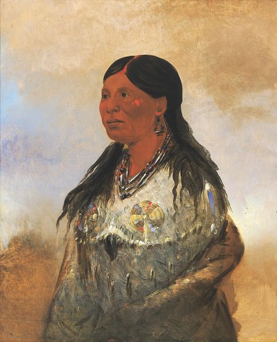 Hón-je-a-pút-o, Wife of Bear-catcher by George Catlin