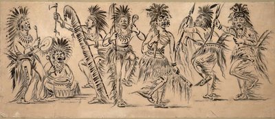 Indian Dancers by George Catlin