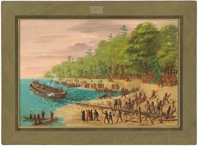 Launching of the Griffin. July 1679 by George Catlin