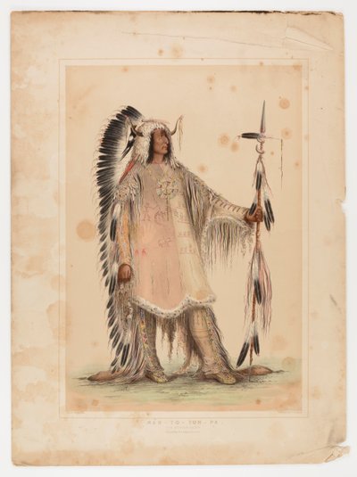 Mah-to-toh-pa, the Mandan Chief by George Catlin