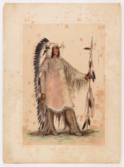 Mah-to-toh-pa, the Mandan Chief by George Catlin