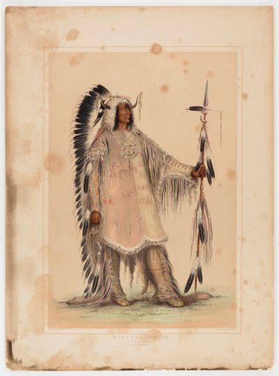 Mah-to-toh-pa, the Mandan Chief by George Catlin