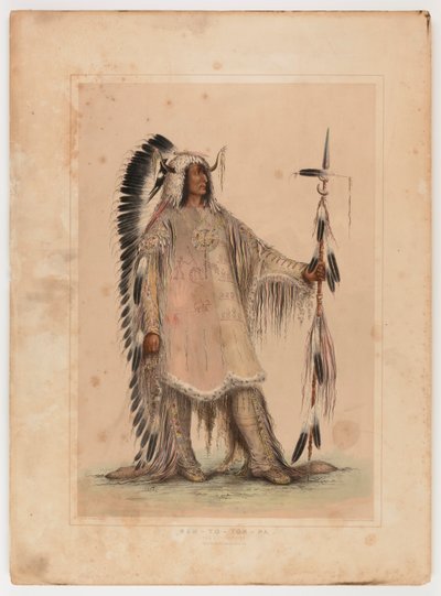 Mah-to-toh-pa, the Mandan Chief by George Catlin
