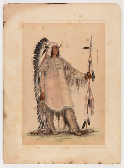 Mah-to-toh-pa, the Mandan Chief by George Catlin
