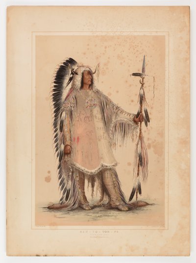 Mah-to-toh-pa, the Mandan Chief by George Catlin