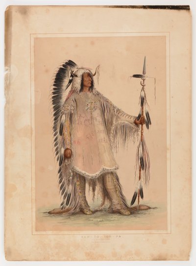 Mah-to-toh-pa, the Mandan Chief by George Catlin