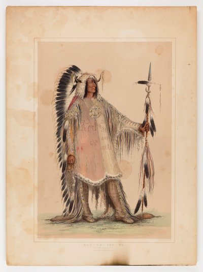 Mah-to-toh-pa, the Mandan Chief by George Catlin