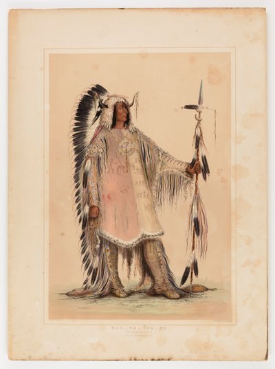 Mah-to-toh-pa, the Mandan Chief by George Catlin
