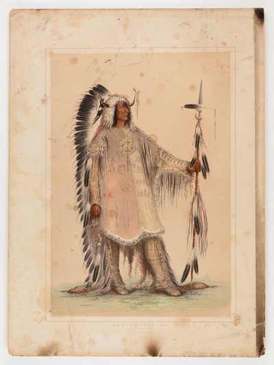 Mah-to-toh-pa, the Mandan Chief by George Catlin